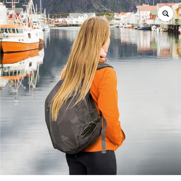 Travelon Packable Backpack, Charcoal, One  blue - Picture 3 of 14